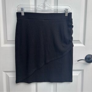 Forever 21 Black Ribbed Pencil Skirt